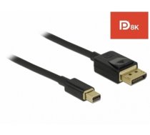 Delock Mini DisplayPort to DisplayPort cable 8K 60 Hz 1 m DP 8K certified (84927)