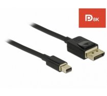 Delock Mini DisplayPort to DisplayPort cable 8K 60 Hz 2 m DP 8K certified (84928)