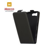 Mocco Kabura Rubber Case Vertikāli Atverams Premium Eco ādas Maks Telefonam Sony Xperia XZ Melns (MC-RUB-SONXZ-BK)