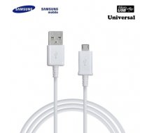 Samsung ECB-DU4EBE Universāls Micro USB 2.0 Datu un Uzlādes Kabelis 1.5m Balts (OEM) (Samsung#D70EA2786F49D32066B529508073C2190836DABF)
