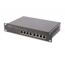 Switch niezarządzalny Gigabit 10 cali Rack 8-portów, 8x10/100/1000Mbps PoE+ af/at 96W (DN-95317)