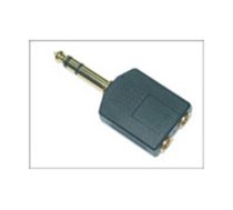 Adapter AV MicroConnect Jack 6.3 mm M - 2x Jack 3.5 mm F czarny (AUDANS)