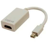 Logilink | Adapter Mini DisplayPort to HDMI with Audio: | Grey | Mini DisplayPort | HDMI A | 0.1 m (CV0036A)