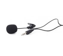 Piespraužams mikrofons Gembird 3,5 mm melns (MIC-C-01)