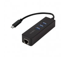 Adapter Gigabit Ethernet do USB 3.0 z hubem USB  (UA0283)