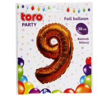 Balons Cipars 9 zelta kr.,30cm (MAN#147459)