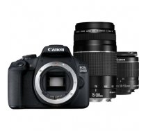 Canon EOS 2000D + EF-S 18-55mm f/3.5-5.6 IS II + EF 75-300mm f/4-5.6 III SLR Camera Kit 24.1 MP CMOS 6000 x 4000 pixels Black (2728C017)