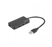 Koncentrator USB 4 porty Moth USB 3.0 czarny  (NHU-1342)