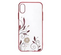 Devia Petunia Plastic Back Case With Swarovsky Crystals For Apple iPhone X / XS Red (DEV-PET-BC-IPHX-RE)