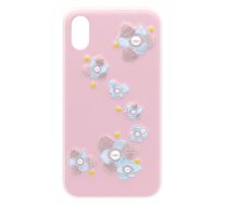 Devia Flower Embroidery Lanya Silicone Back Case For Apple iPhone X / XS Pink (DEV-FEC-BC-IPHX-PI)