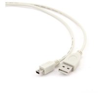 Kabelis Gembird USB Male - MiniUSB Male 0.9m White (CC-USB2-AM5P-3)