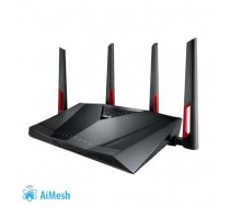 ASUS RT-AC88U wireless router Gigabit Ethernet Dual-band (2.4 GHz / 5 GHz) Black, Red (RT-AC88U)