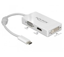 Delock Adapter USB Type-C™ male > VGA / HDMI / DVI female white (63924)