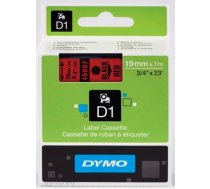 Dymo D1 Schriftband 19 mm x 7 m black to red (S0720870)