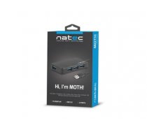 NATEC Hub USB 3.0 Moth (4 ports, black) (4E078227ADDCB87233AFA9F1FF046347B1197020)