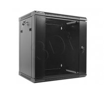 Lanberg wall-mounted installation rack cabinet 19'' 12U 600x450mm black (glass door) (BBED5BC50F6ED64E64904BFB86ED648DFB7C8C68)