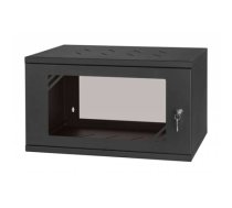 Rack Cabinet 19" 6U 350MM Glass Door Black (RC19-6U-350GB)