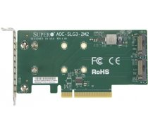 Supermicro AOC-SLG3-2M2 interface cards/adapter Internal M.2 (AOC-SLG3-2M2-O)