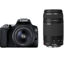 Canon EOS 250D + EF-S 18-55mm f/3.5-5.6 III + EF 75-300mm f/4-5.6 III SLR Camera Kit 24.1 MP CMOS 6000 x 4000 pixels Black (3454C016)