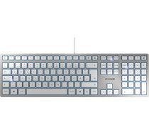 CHERRY KC 6000 Slim keyboard USB US English Silver, White (JK-1600EU-1)