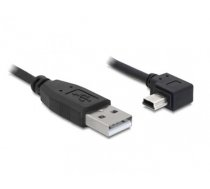 Delock Cable USB 2.0-A male  USB mini-B 5pin male  angled 0,5 m (82680)