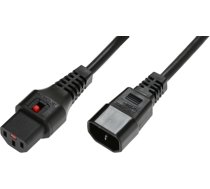 Kabel zasilający MicroConnect IEC LOCK C13 - C14, 3m (PC1022) (PC1022)