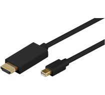 Kabel MicroConnect DisplayPort Mini - HDMI 1m czarny (MDPHDMI1B-4K) (MDPHDMI1B-4K)