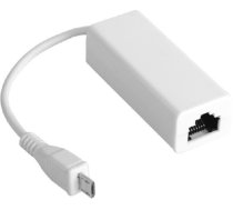 Karta sieciowa MicroConnect microUSB - RJ-45 Biały (USBMICROETHB) (USBMICROETHB)