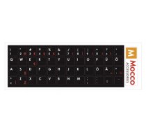 Mocco Keyboard Sticks ENG / EE With Laminated Waterproof Level Black / Red (MC-KS-EE-ENG-R)