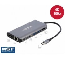Delock USB Type-C™ Docking Station 4K - HDMI / DP / USB 3.0 / SD / LAN / PD 3.0 (87683)
