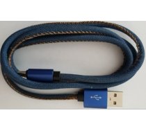 Gembird USB Male - USB Type C Male Premium denim 1m Blue (CC-USB2J-AMCM-1M-BL)