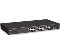 Intellinet 24-Port Gigabit Ethernet PoE+ Web-Managed Switch with 2 SFP Ports, 24 x PoE ports, IEEE 802.3at/af Power over Ethernet (PoE+/PoE), 2 x SFP, Endspan, 19" Rackmount (560559)