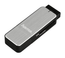 Hama USB 3.0 Multi Card Reader SD/microSD Alu black/silver (123900)