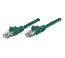 Intellinet Network Patch Cable, Cat5e, 0.5m, Green, CCA (Copper Clad Aluminium), U/UTP (cable unshielded/twisted pair unshielded), PVC, RJ45 Male to RJ45 Male, Gold Plated Contacts, Snagless, (318167)