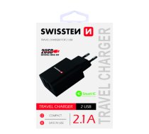 Swissten Premium Travel Charger 2 x USB 2.1А / 10.5W (SW-21A105W-BK)