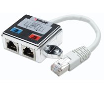 Intellinet 2-Port Modular Distributor, Cat5e, FTP, allows two RJ45 ports to share one Cat5e network cable (504195)