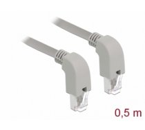 Delock Network cable RJ45 Cat.6 S/FTP downwards / downwards angled 0.5 m (85867)