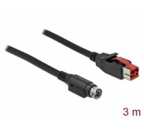 Delock PoweredUSB cable male 24 V to Mini-DIN 3 pin male 3 m for POS printers and terminals (85947)