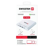 Swissten Travel Charger Notebooks and MacBook / 87W / PD3.0 / QC3.0 / PPS (SW-TCH-87W-PD30-QC30-W)