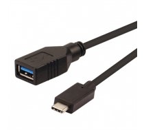 ROLINE USB 3.1 Type C cable, C-A, M/F, OTG, black, 0.15 m (11.02.9030)