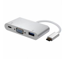 ROLINE Type C - VGA Adapter, M/F, + 1x USB 3.2 Gen 1 A F, + 1x Type C (Power Del (12.03.3202)