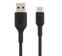 Belkin USB-C/USB-A Cable 15cm braided, black CAB002bt0MBK (CAB002bt0MBK)