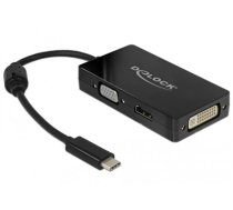 Delock Adapter USB Type-C ™ Stecker - VGA / HDMI / DVI Buchse schwarz (63925)