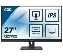AOC P2 Q27P2Q LED display 68.6 cm (27") 2560 x 1440 pixels Quad HD Black (Q27P2Q)