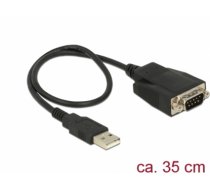 Delock Adapter USB 2.0 Type-A male > 1 x Serial RS-232 DB9 male with screws and nuts ESD protection (62958)