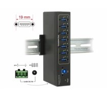 Delock External Industry Hub 7 x USB 3.0 Type-A with 15 kV ESD protection (63311)