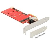 Delock PCI Express Card  Hybrid 2 x internal M.2 NGFF + 2 x SATA 6 Gbs with RAID â Low Profile Form Factor (89379)