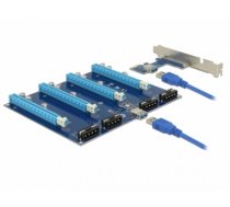 Delock Riser Card PCI Express x1 > 4 x PCIe x16 with 60 cm USB cable (41427)