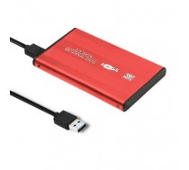 Obudowa na dysk HDD/SSD 2.5 cala SATA3 | USB 3.0 | Czerwona (51860)