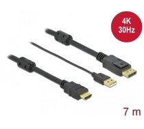 Delock HDMI to DisplayPort cable 4K 30 Hz 7 m (85967)
